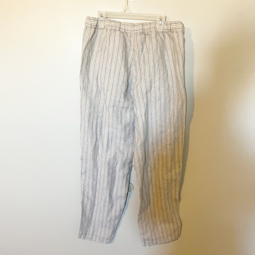J. Jill‎ linen striped pull on pants size small - Picture 2 of 10
